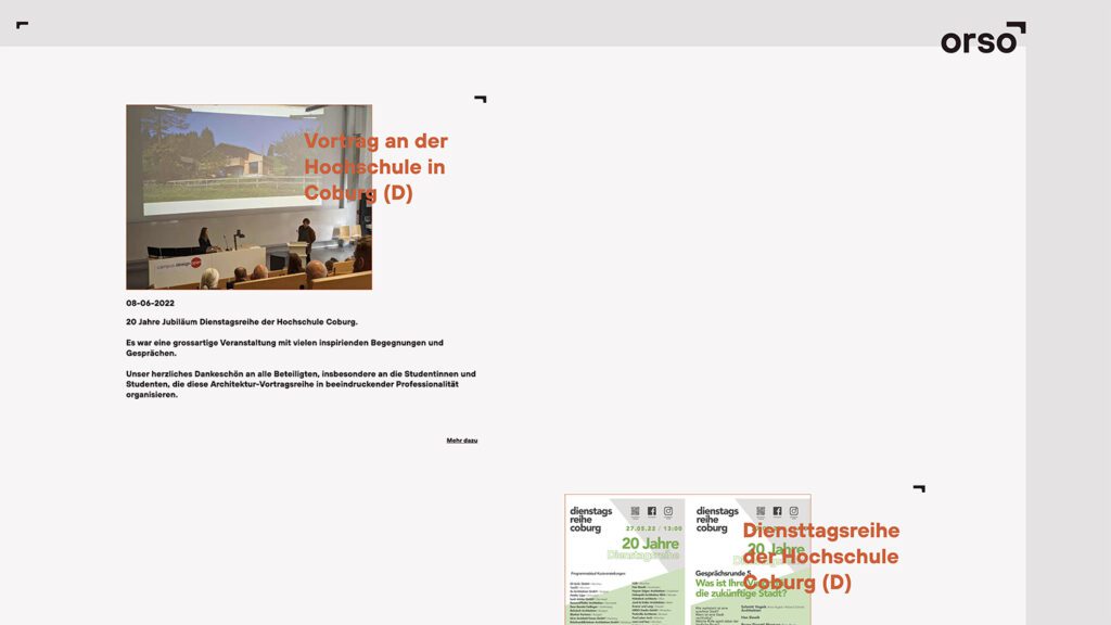 Grafik Agentur Winterthur Orso Studio Website Design