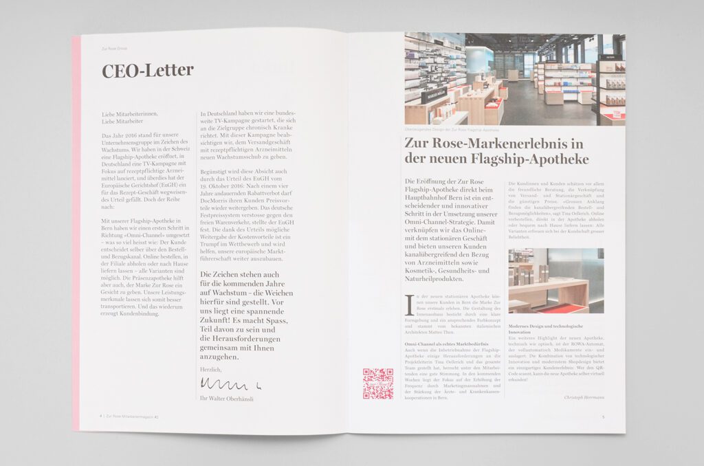 Grafik Agentur Winterthur Kunden Magazin Design