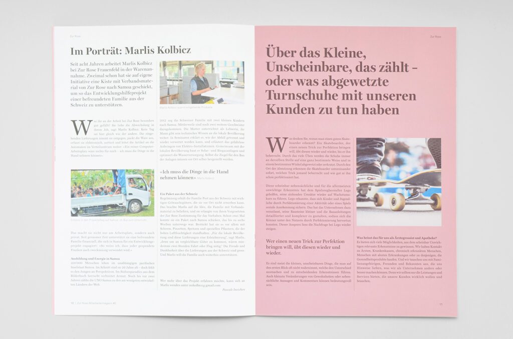 Grafik Agentur Winterthur Kunden Magazin Design