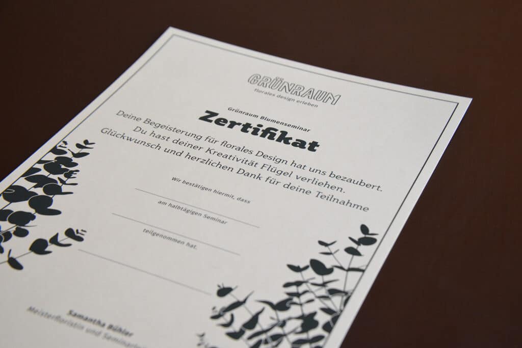 Grafik Agentur Winterthur Grünraum Drucksachen