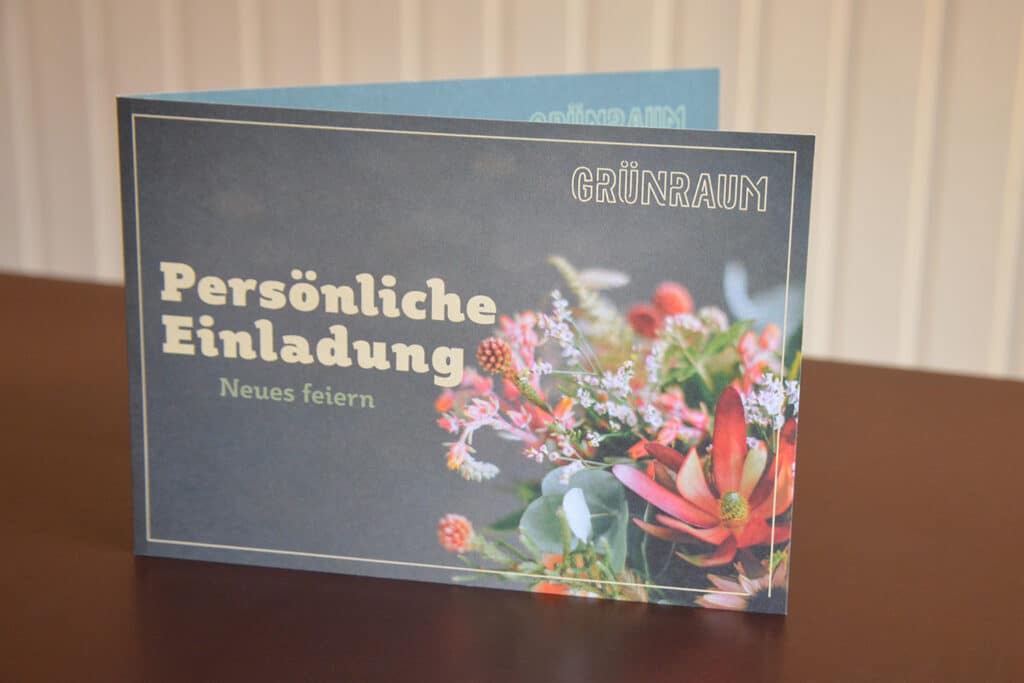 Grafik Agentur Winterthur Grünraum Einladungskarte