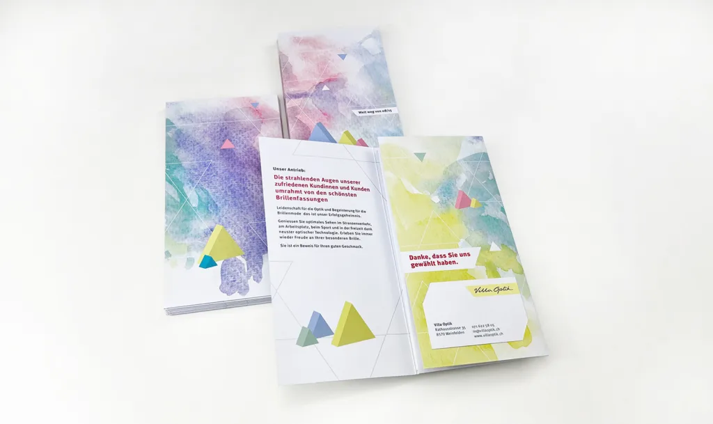 Grafik Winterthur Geschäfts Kommunikations-Material